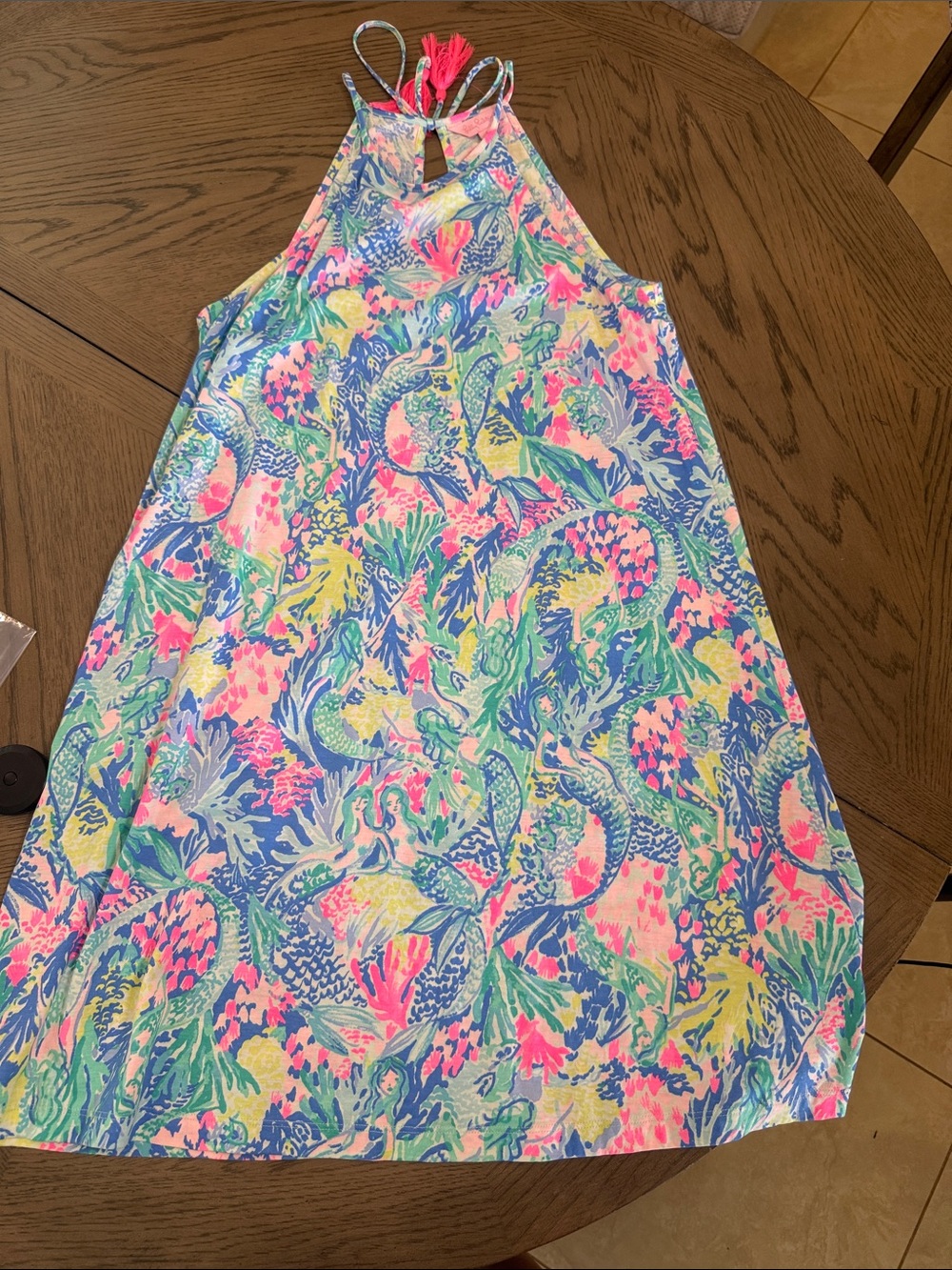 Lilly Pulitzer Mermaid Print Halter Dress
